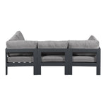 Nizuc 90" Water Resistant Fabric Upholstered 4pc. Outdoor Patio Modular Sectional (376-) in Grey
