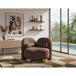 Daphne Chenille Fabric Upholstered Chair in Brown