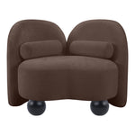 Daphne Chenille Fabric Upholstered Chair in Brown