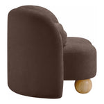 Daphne Chenille Fabric Upholstered Chair in Brown