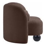 Daphne Chenille Fabric Upholstered Chair in Brown