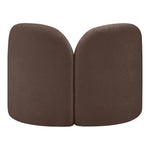 Daphne Chenille Fabric Upholstered Chair in Brown
