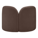 Daphne Chenille Fabric Upholstered Chair in Brown