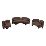 Daphne Chenille Fabric Upholstered Chair in Brown