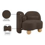 Daphne Chenille Fabric Upholstered Chair in Brown