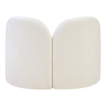 Daphne Chenille Fabric Upholstered Chair in Cream