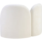 Daphne Chenille Fabric Upholstered Chair in Cream
