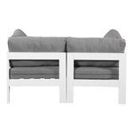 Nizuc 60" Water Resistant Fabric Upholstered 2pc. Outdoor Patio Modular Loveseat (375-) in Grey