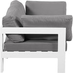 Nizuc 60" Water Resistant Fabric Upholstered 2pc. Outdoor Patio Modular Loveseat (375-) in Grey