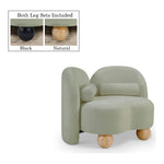 Daphne Chenille Fabric Upholstered Chair in Mint