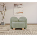 Daphne Chenille Fabric Upholstered Chair in Mint