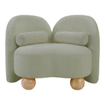 Daphne Chenille Fabric Upholstered Chair in Mint
