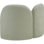Daphne Chenille Fabric Upholstered Chair in Mint