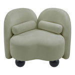 Daphne Chenille Fabric Upholstered Chair in Mint