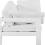 Nizuc 60" Water Resistant Fabric Upholstered 2pc. Outdoor Patio Modular Loveseat (375-) in White