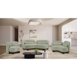 Daphne Chenille Fabric Upholstered Chair in Mint