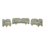 Daphne Chenille Fabric Upholstered Chair in Mint