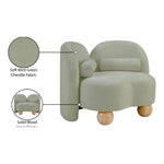 Daphne Chenille Fabric Upholstered Chair in Mint