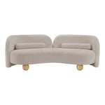 Daphne 89" Chenille Fabric Upholstered Sofa in Beige