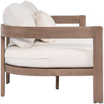 Newport 86.75" Water Resistant Fabric Upholstered Outdoor Patio Sofa in Cream