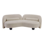 Daphne 89" Chenille Fabric Upholstered Sofa in Beige