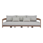 Newport 86.75" Water Resistant Fabric Upholstered Outdoor Patio Sofa in Grey