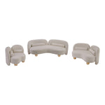 Daphne 89" Chenille Fabric Upholstered Sofa in Beige