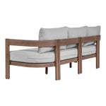 Newport 86.75" Water Resistant Fabric Upholstered Outdoor Patio Sofa in Grey