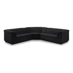 Cascade 148" Velvet Upholstered 3pc. Modular Sectional in Black