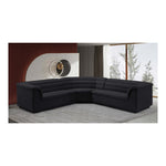 Cascade 148" Velvet Upholstered 3pc. Modular Sectional in Black