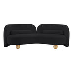 Daphne 89" Chenille Fabric Upholstered Sofa in Black
