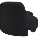 Daphne 89" Chenille Fabric Upholstered Sofa in Black
