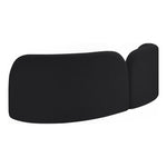 Daphne 89" Chenille Fabric Upholstered Sofa in Black