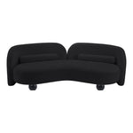 Daphne 89" Chenille Fabric Upholstered Sofa in Black