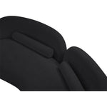 Daphne 89" Chenille Fabric Upholstered Sofa in Black