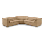 Cascade 148" Velvet Upholstered 3pc. Modular Sectional in Camel