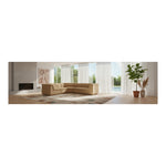 Cascade 148" Velvet Upholstered 3pc. Modular Sectional in Camel