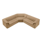 Cascade 148" Velvet Upholstered 3pc. Modular Sectional in Camel
