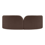 Daphne 89" Chenille Fabric Upholstered Sofa in Brown