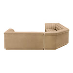 Cascade 148" Velvet Upholstered 3pc. Modular Sectional in Camel