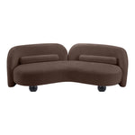 Daphne 89" Chenille Fabric Upholstered Sofa in Brown