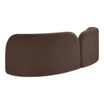 Daphne 89" Chenille Fabric Upholstered Sofa in Brown