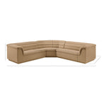 Cascade 148" Velvet Upholstered 3pc. Modular Sectional in Camel
