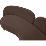 Daphne 89" Chenille Fabric Upholstered Sofa in Brown