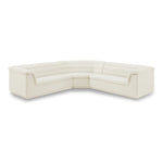 Cascade 148" Velvet Upholstered 3pc. Modular Sectional in Cream