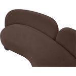 Daphne 89" Chenille Fabric Upholstered Sofa in Brown
