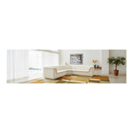 Cascade 148" Velvet Upholstered 3pc. Modular Sectional in Cream