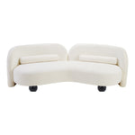 Daphne 89" Chenille Fabric Upholstered Sofa in Cream