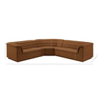 Cascade 148" Velvet Upholstered 3pc. Modular Sectional in Saddle