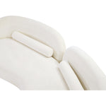Daphne 89" Chenille Fabric Upholstered Sofa in Cream